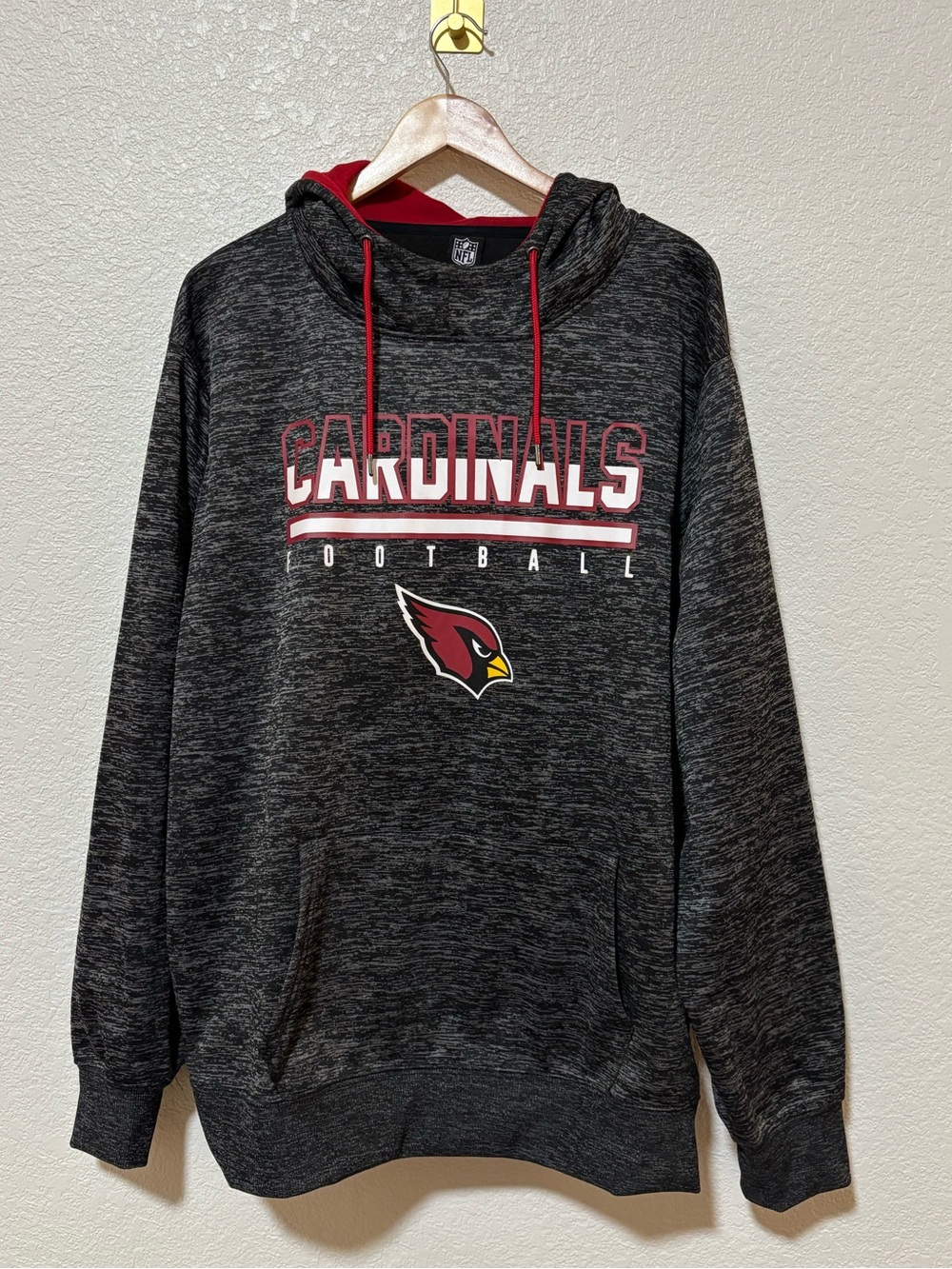 NFL Arizona Cardinals Hoodie XXL Gray Red Pullover